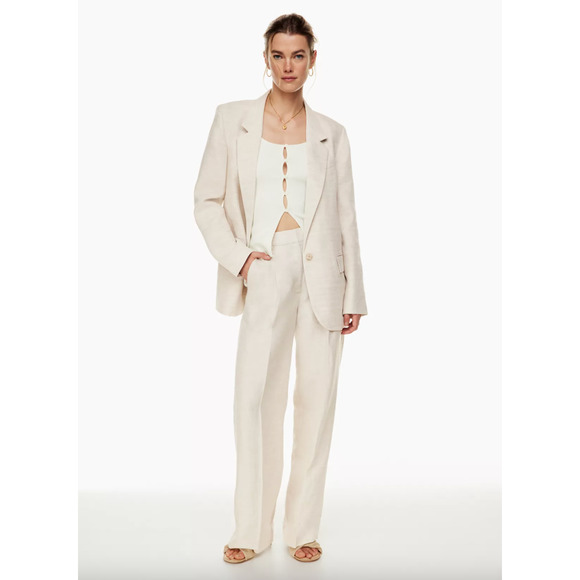 Aritzia Pants - Aritzia Wilfred The Effortless Pant Linen Pastel Sage Green